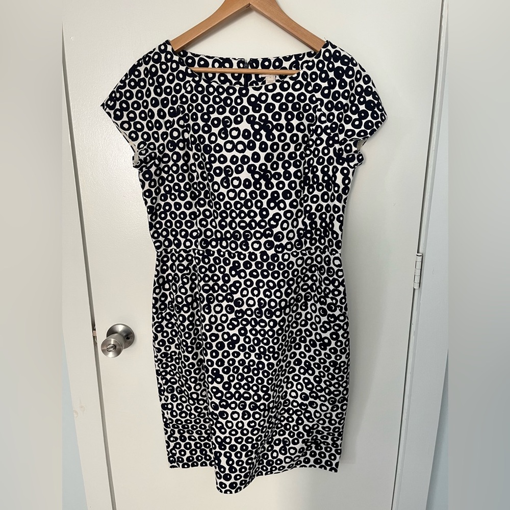 J crew dress, flattering fit, worn once